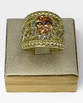 Bling Collection - Swarovski & Citrine Gemstone Ring (Sterling)