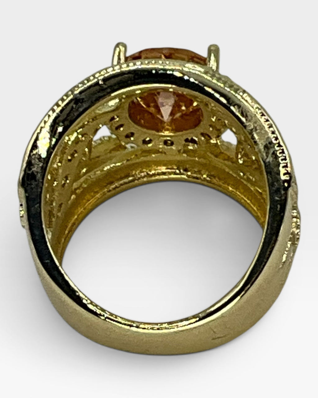 Bling Collection - Swarovski & Citrine Gemstone Ring (Sterling)