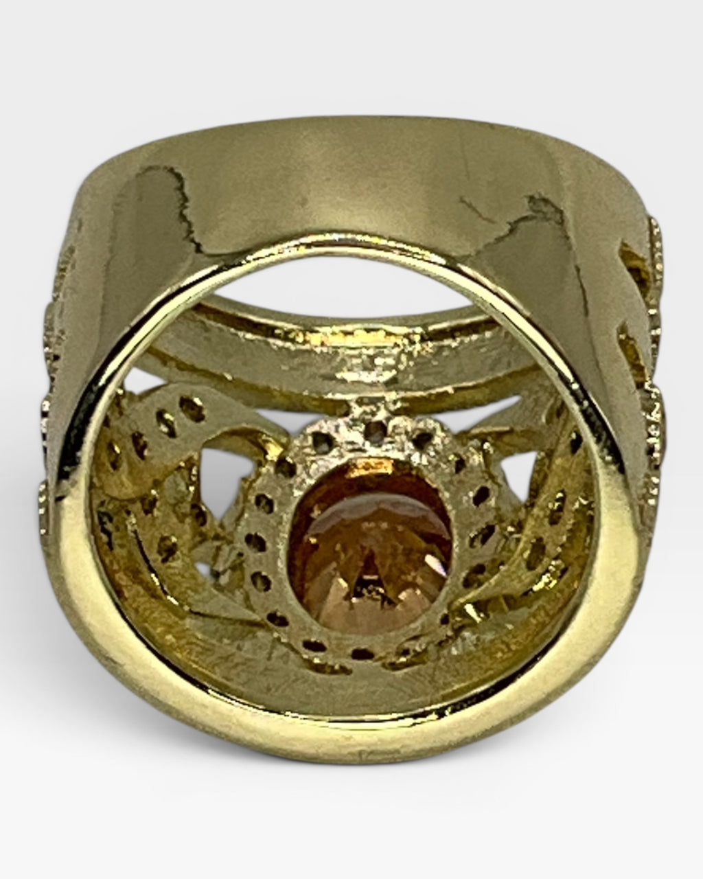 Bling Collection - Swarovski & Citrine Gemstone Ring (Sterling)