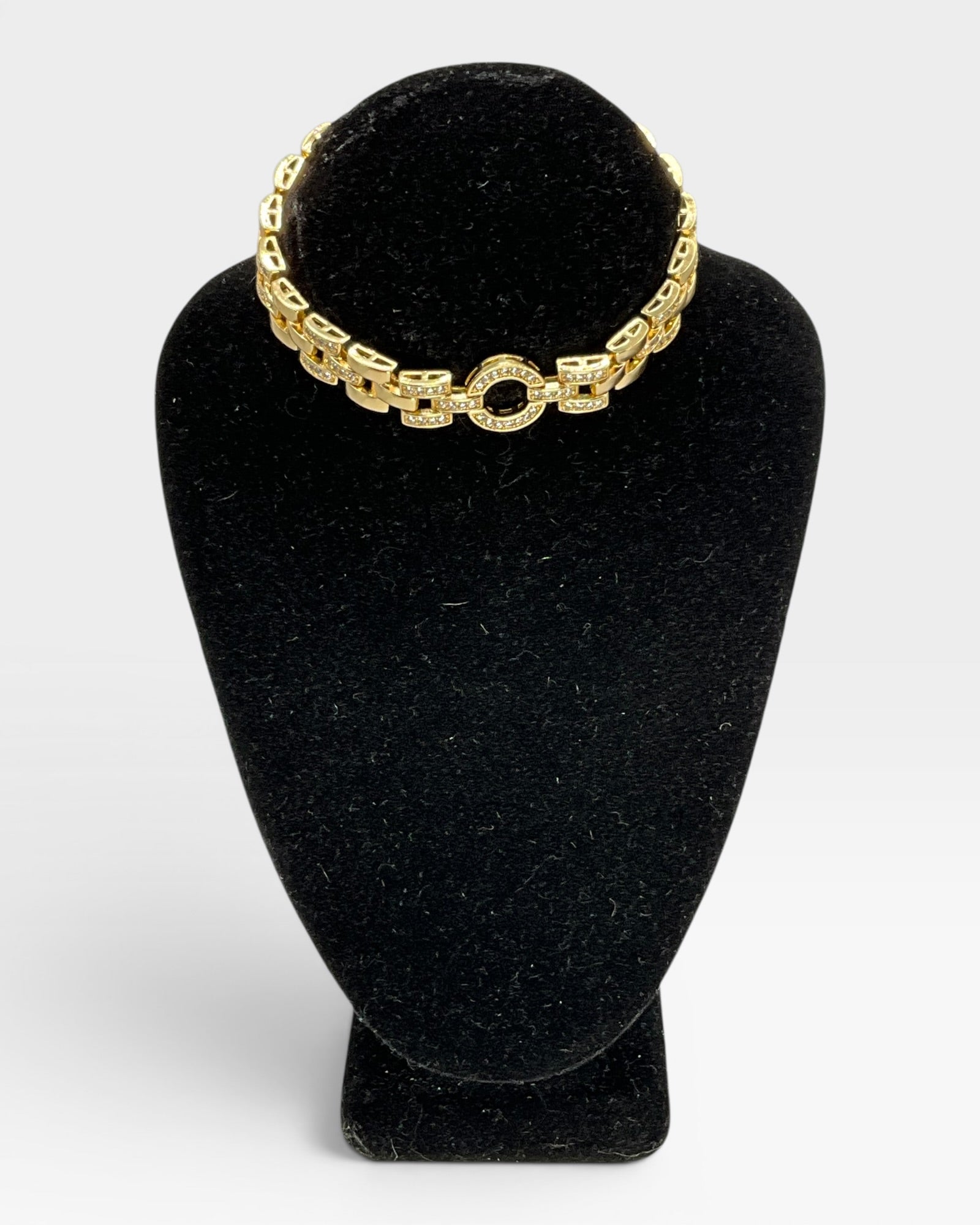 Bling Collection - Moissanite White and Yellow Gold Filled Designer Bracelet