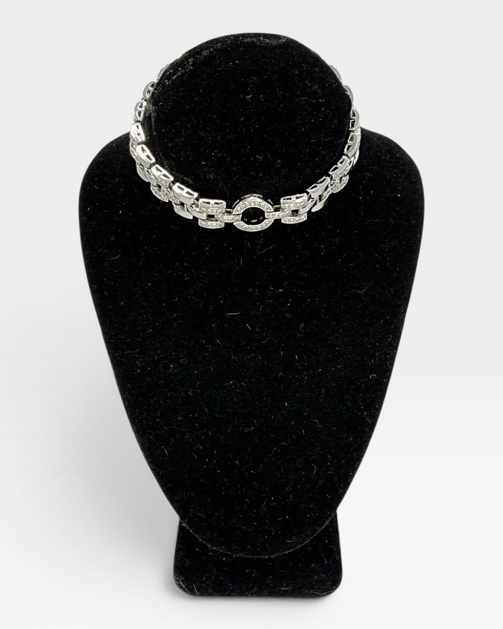 Bling Collection - Moissanite White and Yellow Gold Filled Designer Bracelet