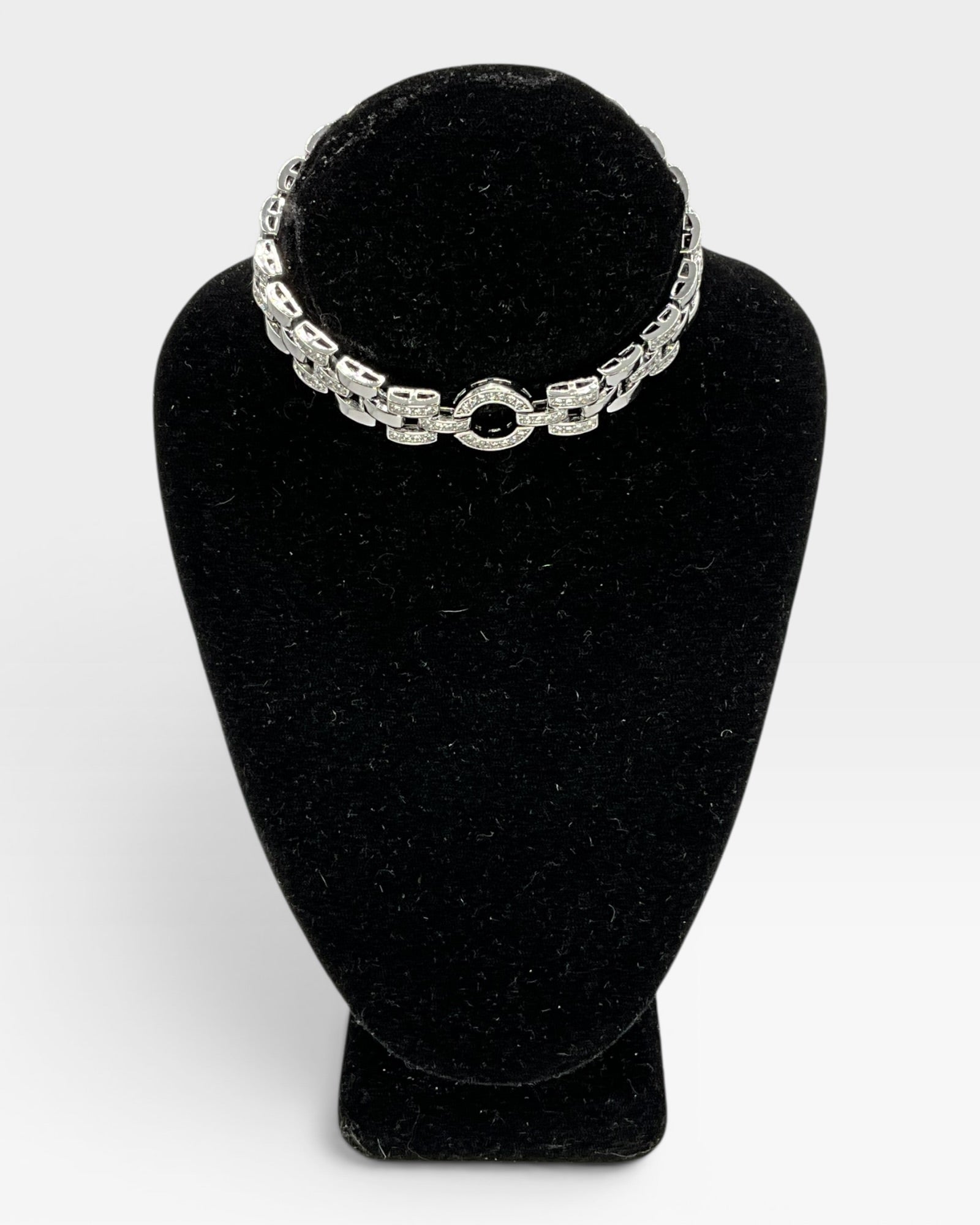 Bling Collection - Moissanite White and Yellow Gold Filled Designer Bracelet