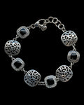 Brighton Black Enamel Silver Tone Bracelet - Estate Sale (Great Condition)