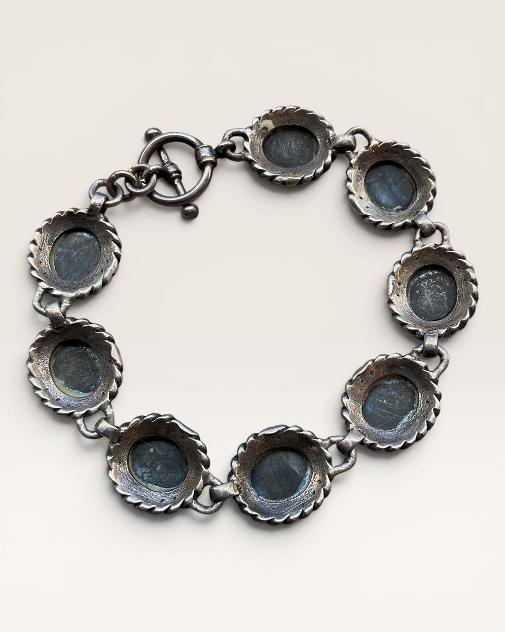 Sterling Silver 6-3/4 Turquoise Bracelet - Estate Sale (Great Condition)