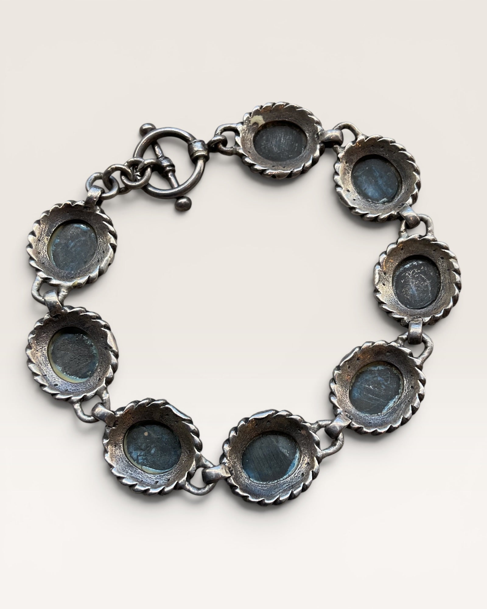 Sterling Silver 6-3/4 Turquoise Bracelet - Estate Sale (Great Condition)