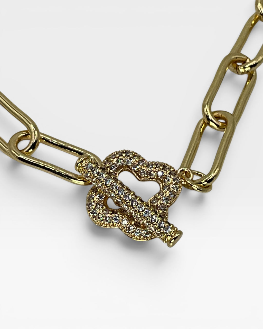 Bling Collection - Moissanite Paperclip Necklace