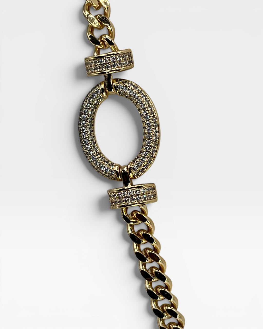 Bling Collection - White Topaz & Cuban Necklace
