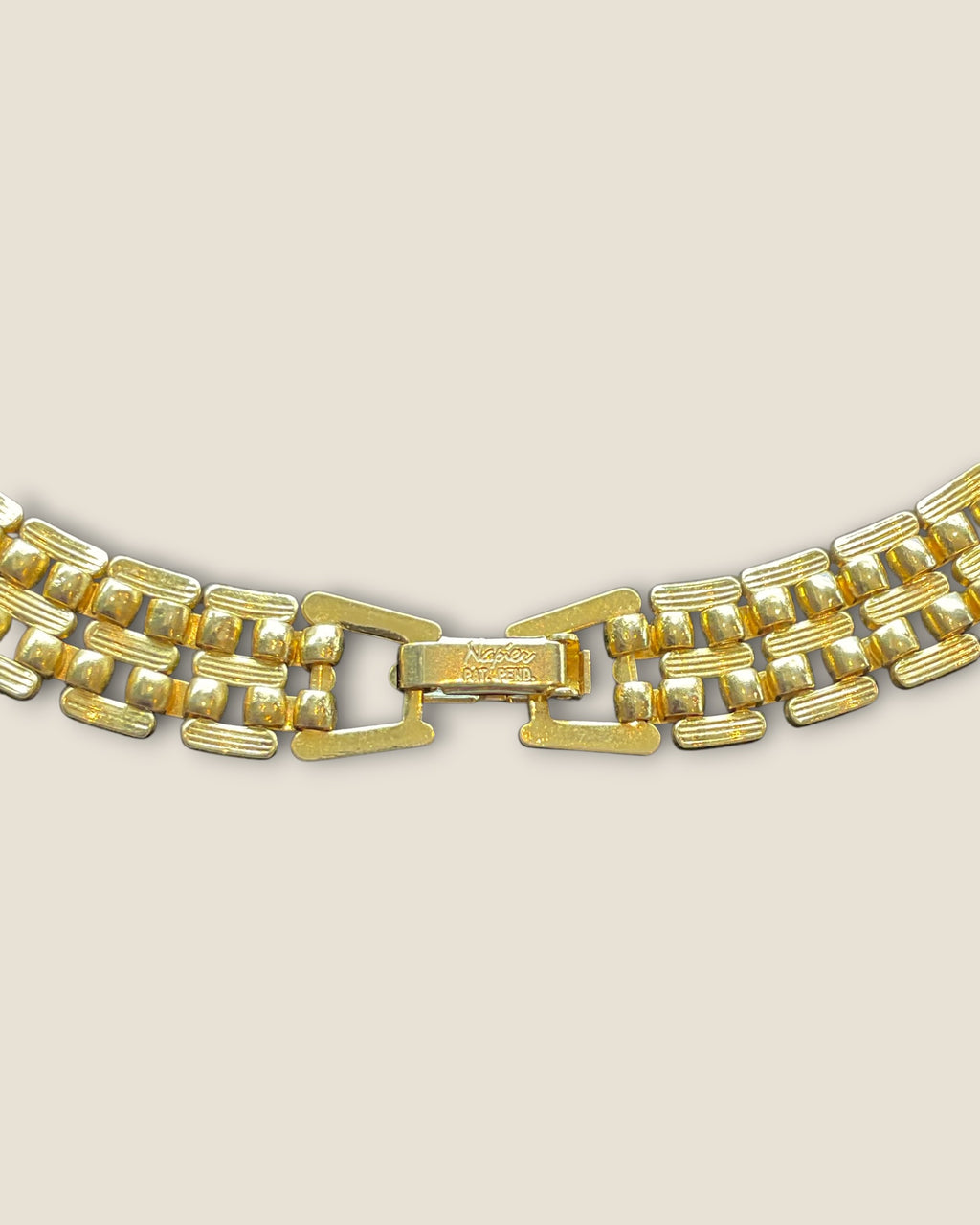 Napier 1980’s 16” V-Chain Necklace in Gold Tone - Estate Sale (Great Condition)