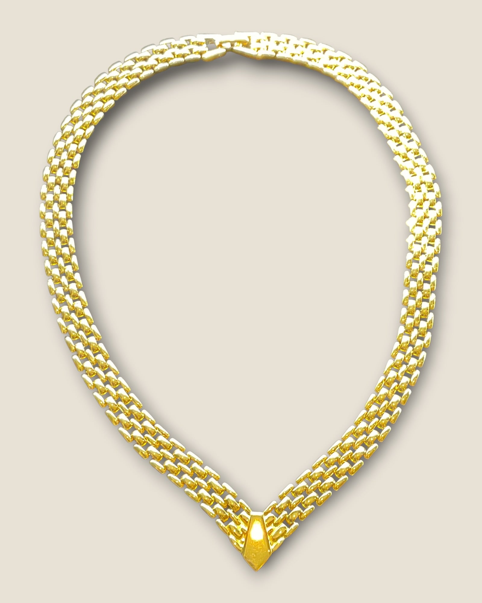 Napier 1980’s 16” V-Chain Necklace in Gold Tone - Estate Sale (Great Condition)