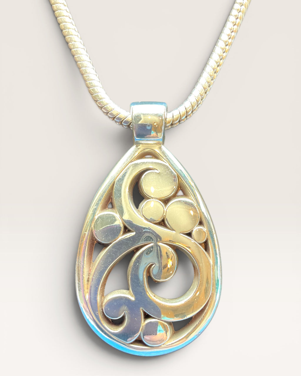 Brighton Contempo Teardrop Pendant Necklace - Estate Sale (Great Condition)