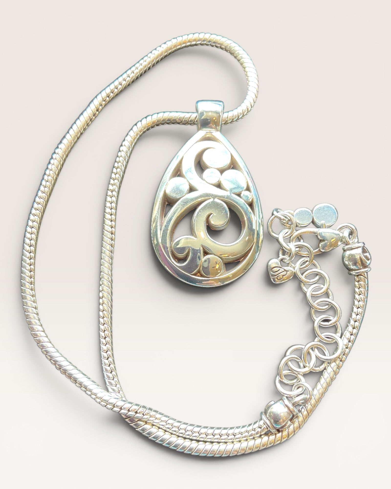 Brighton Contempo Teardrop Pendant Necklace - Estate Sale (Great Condition)