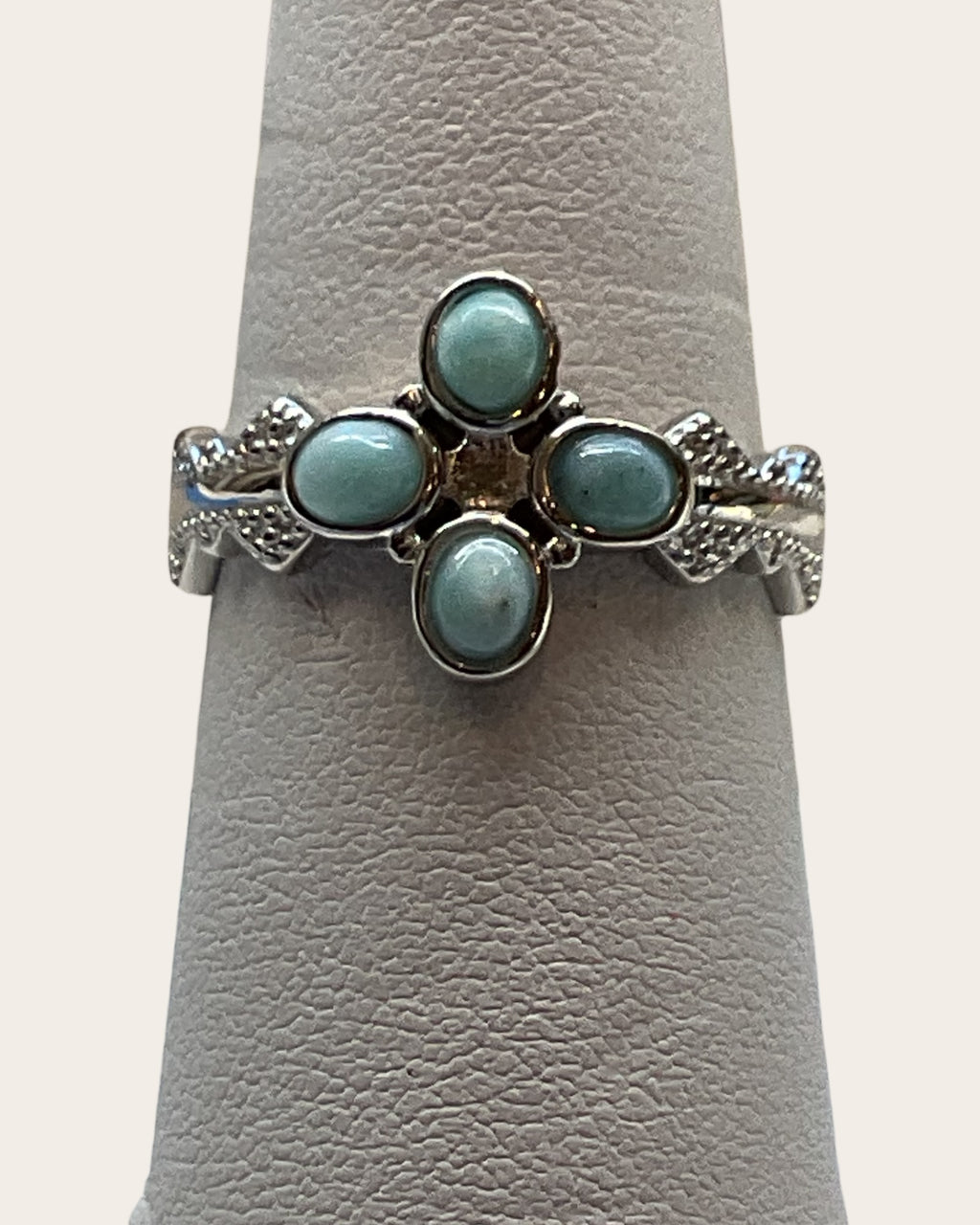 Sterling Silver Larimar Decorative Band