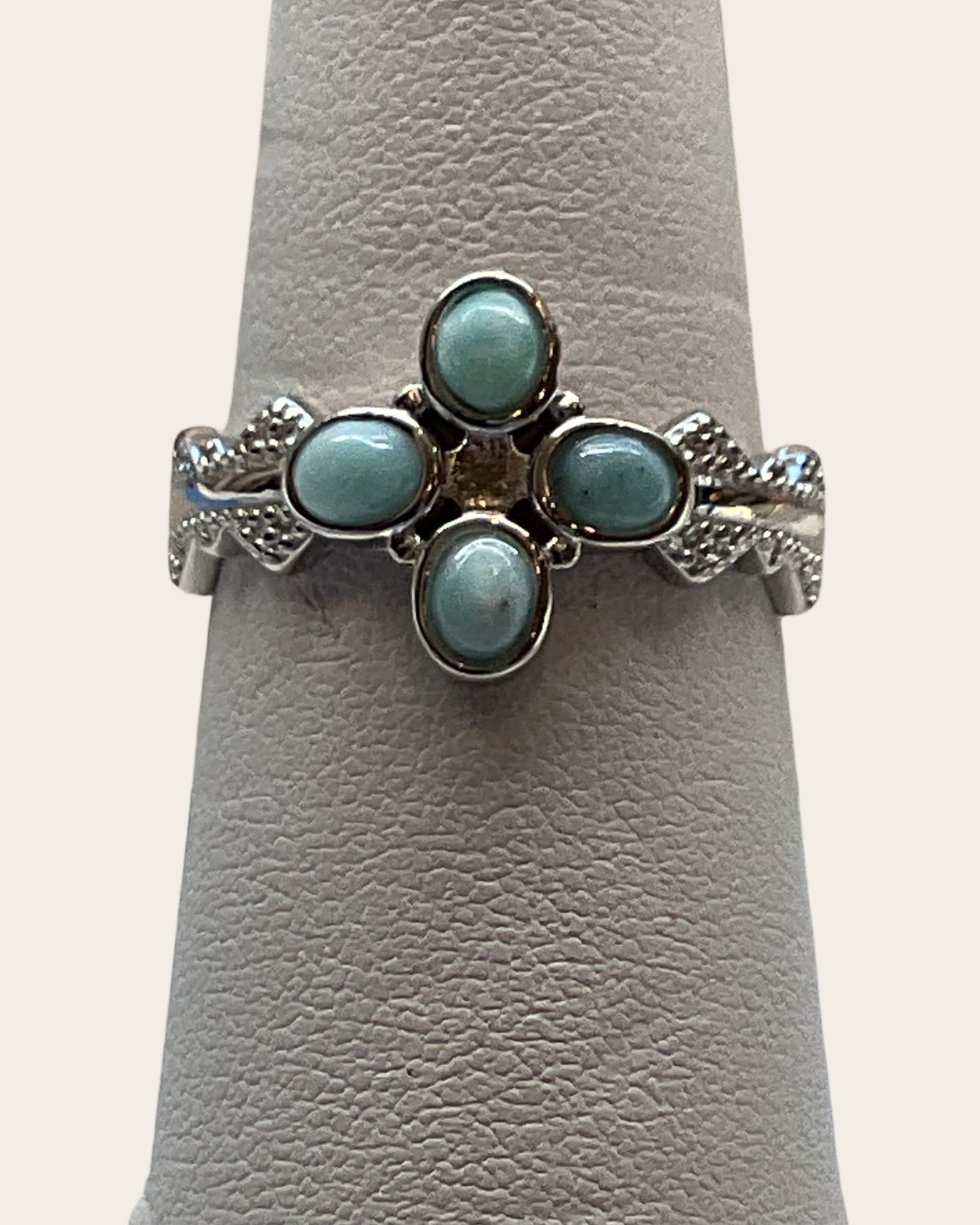 Sterling Silver Larimar Decorative Band