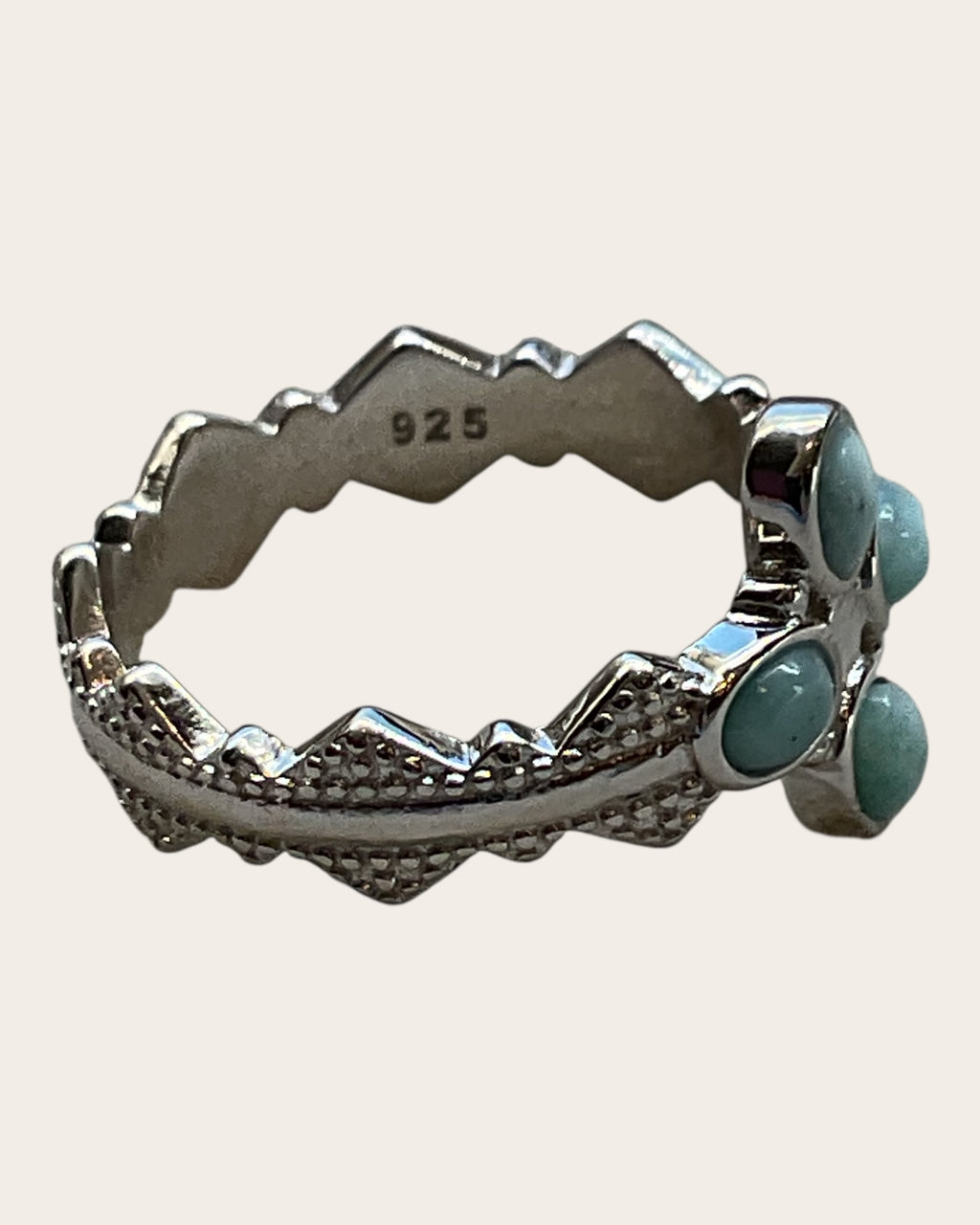 Sterling Silver Larimar Decorative Band