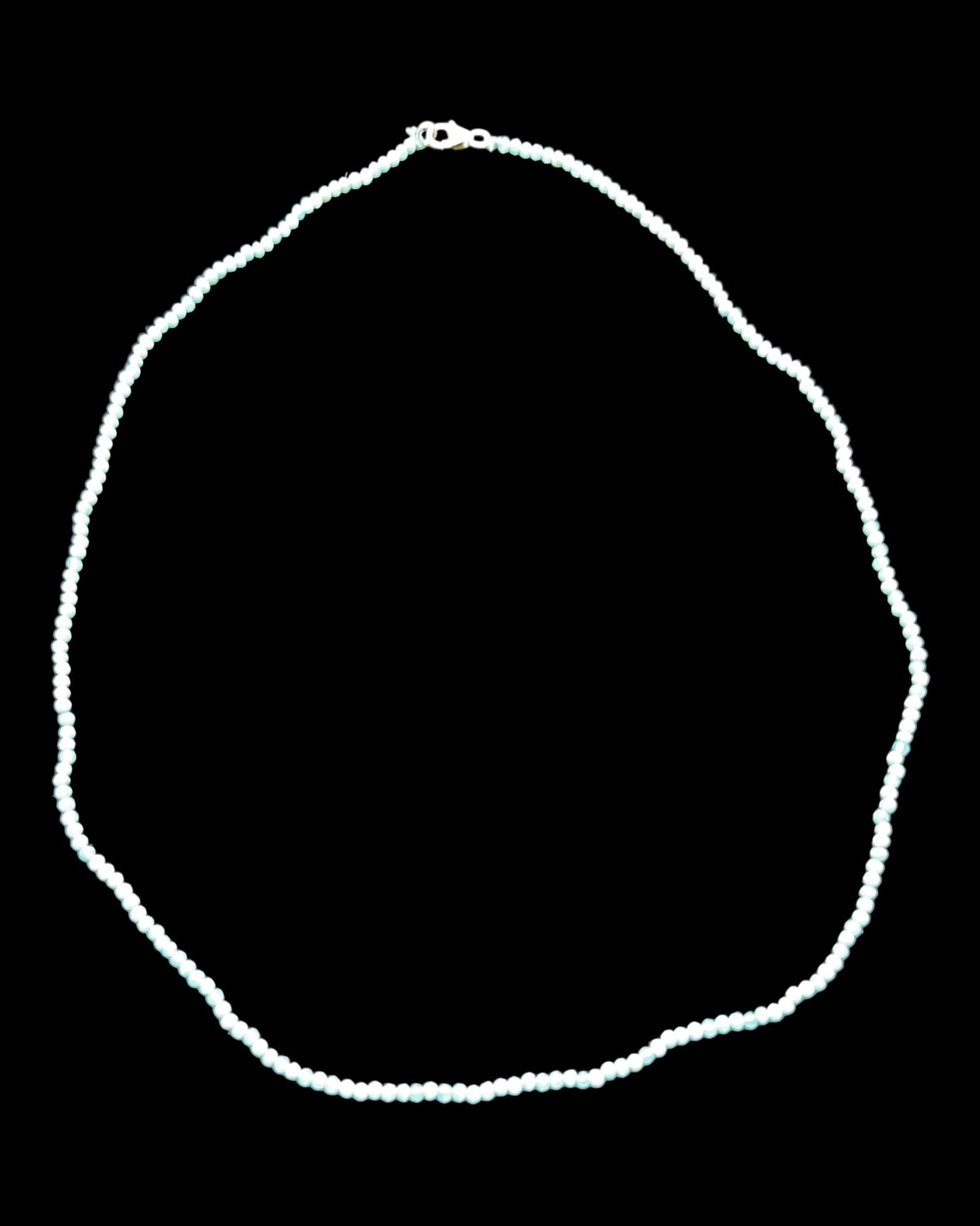 Sterling Silver Small Larimar Nugget Gemstone Necklace