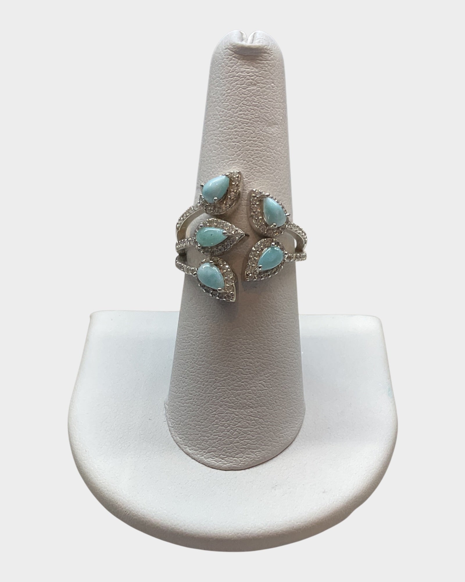 Sterling Silver Larimar Gemstone Ring
