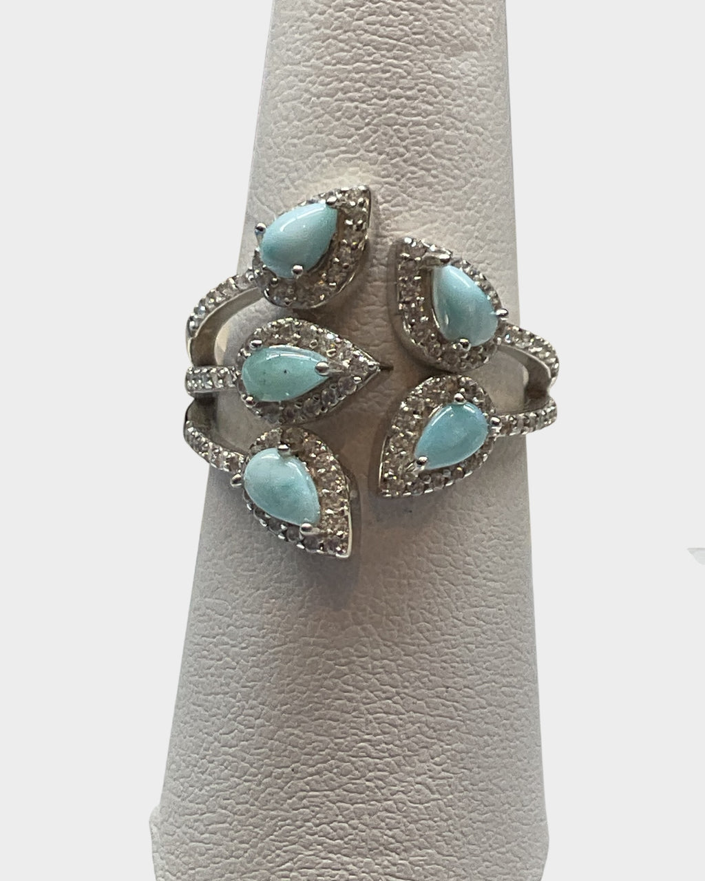 Sterling Silver Larimar Gemstone Ring