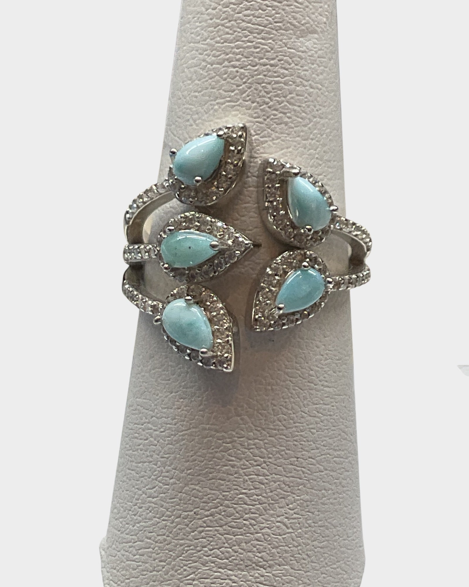 Sterling Silver Larimar Gemstone Ring