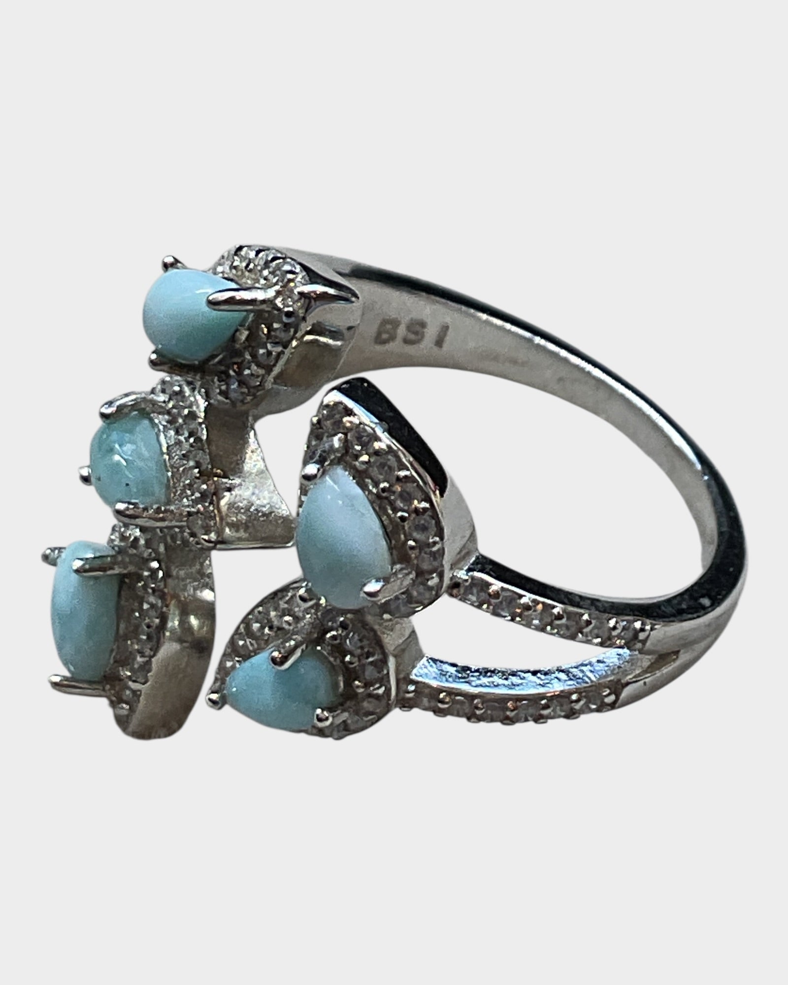 Sterling Silver Larimar Gemstone Ring