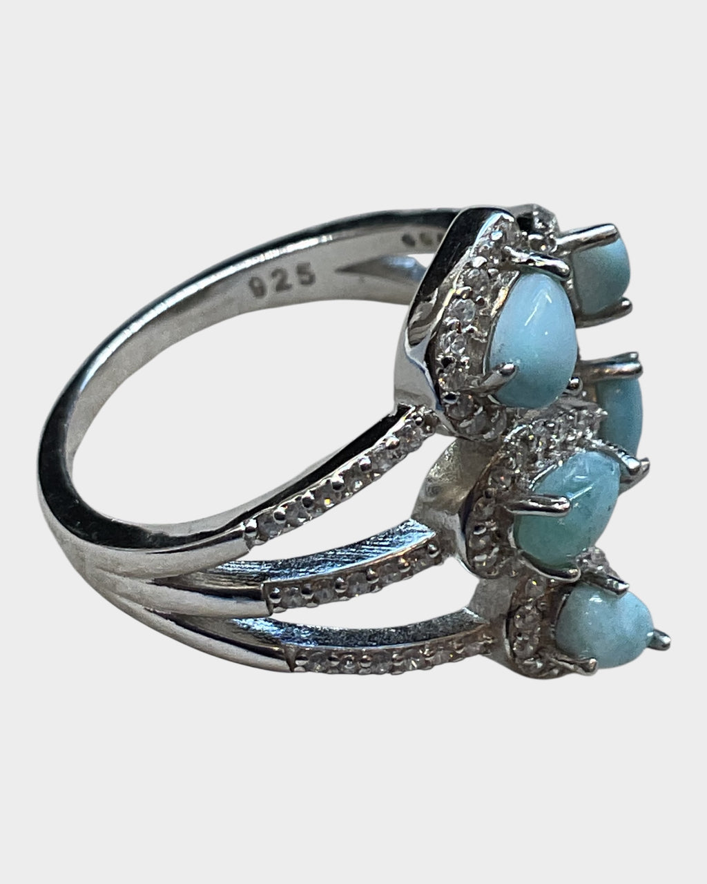 Sterling Silver Larimar Gemstone Ring