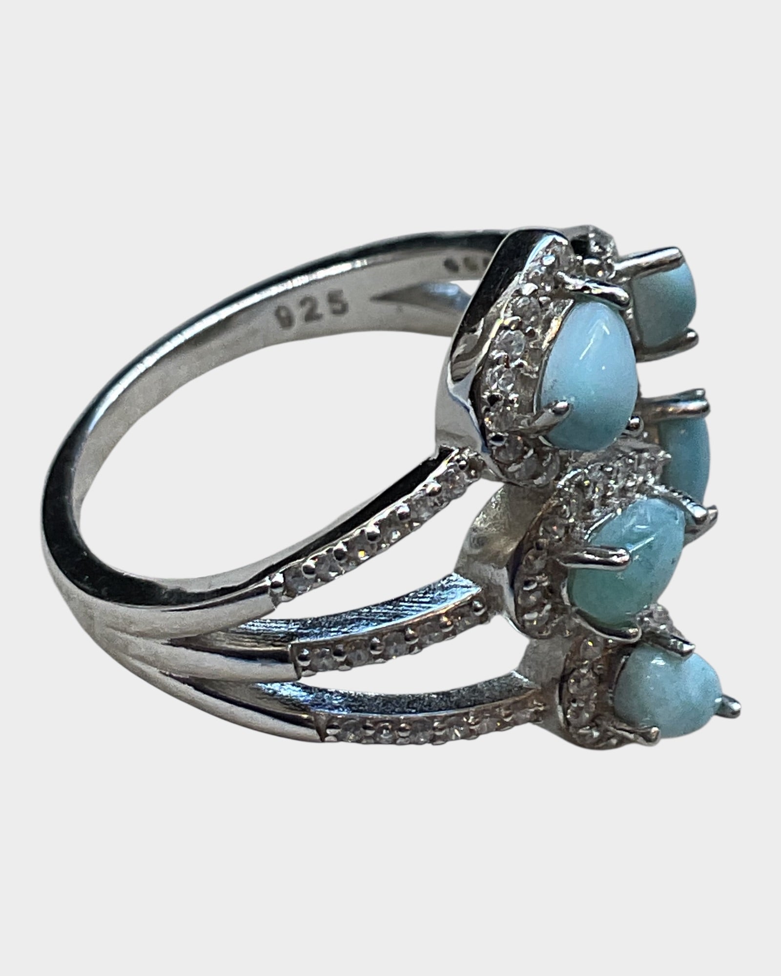 Sterling Silver Larimar Gemstone Ring