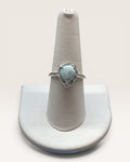 Sterling Silver Larimar Pear Shaped Ring