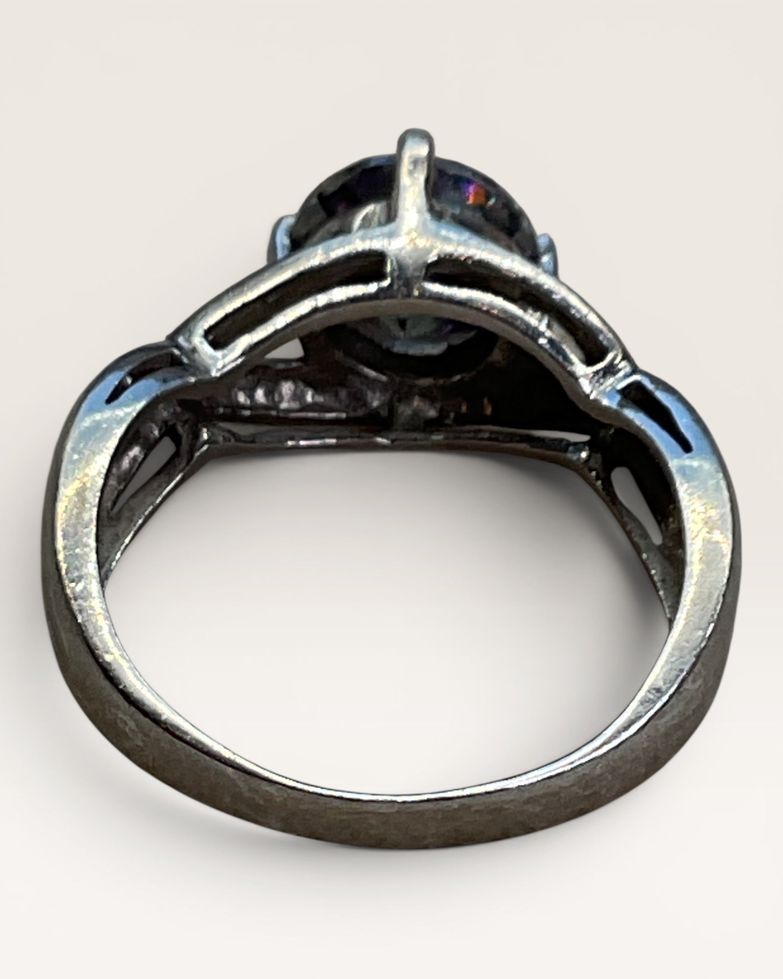 Sterling Silver Mystic Topaz Gemstone Ring - Estate Sale (Great Condition)