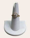 Gold over Sterling Silver Cluster Ring - Estate Sale (Great Condition)