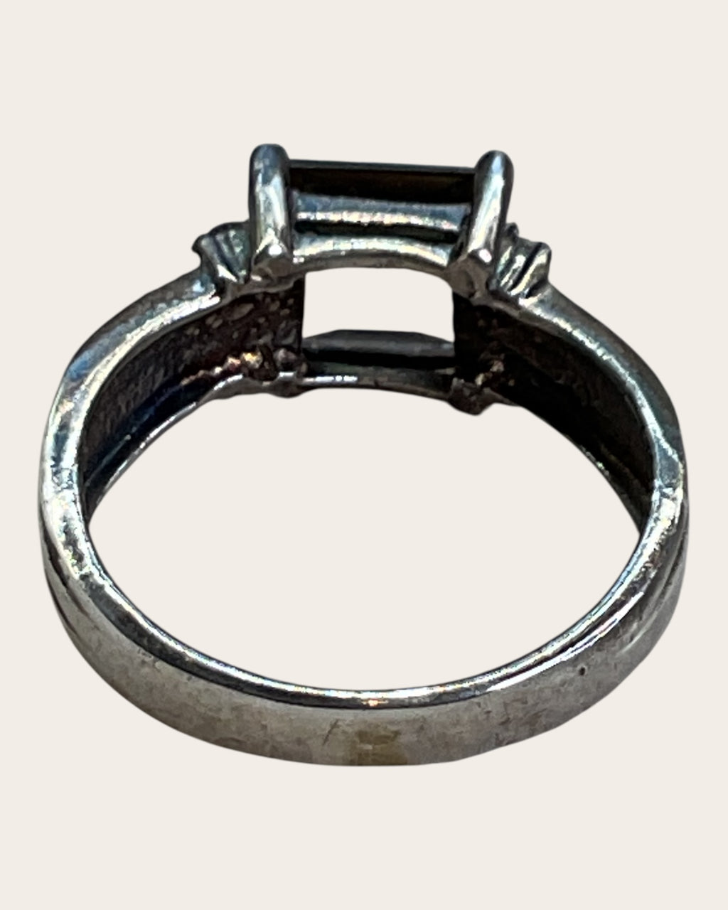 Sterling Silver Smoky Quartz Gemstone Ring - Estate Sale (Great Condition)