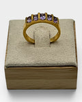 Vintage Avon Five Stone Amethyst Band Ring - Estate Sale (Great Condition)