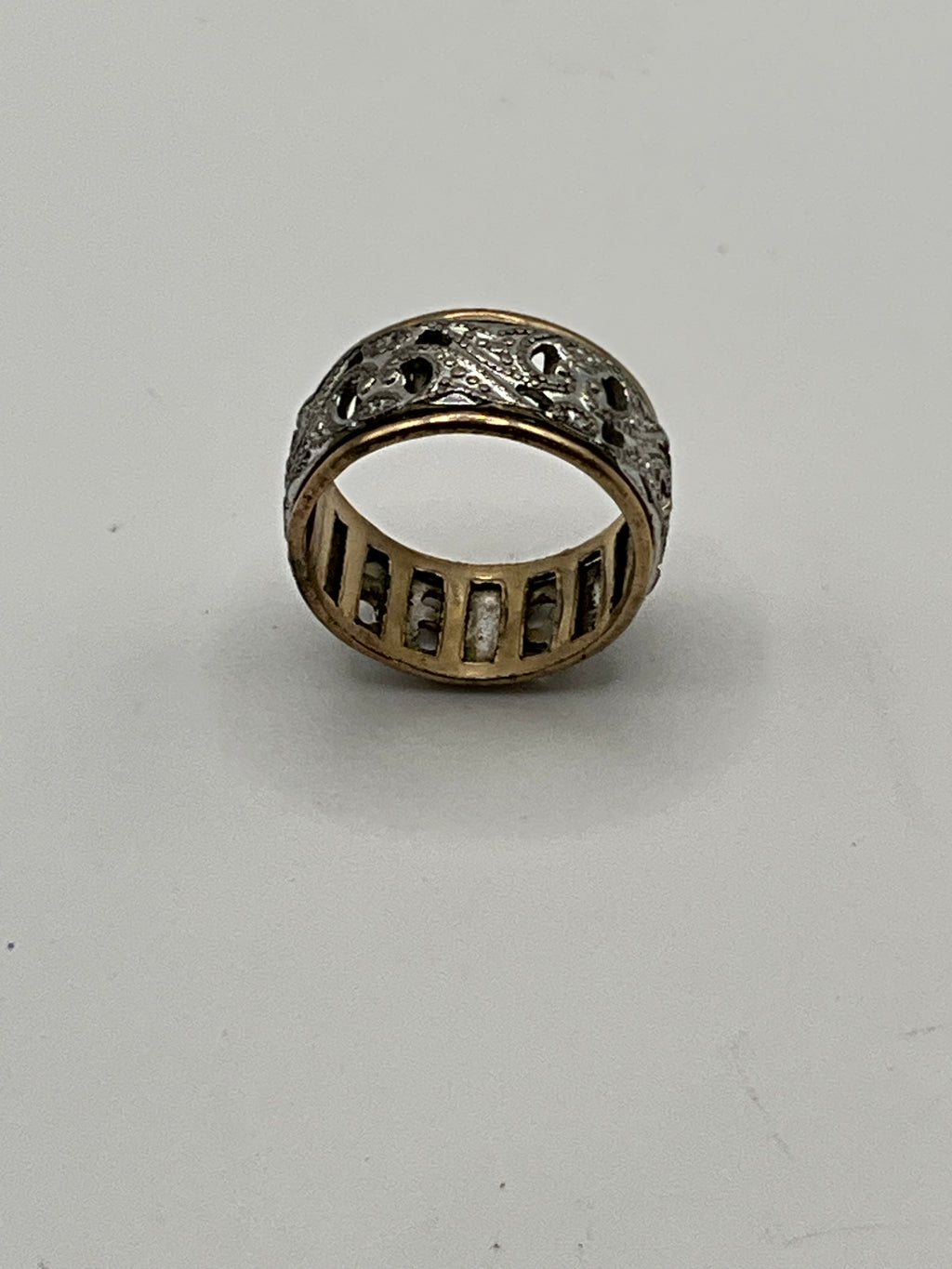Vintage 10K Gold Filled & Sterling Vargas Filagree Ring - Estate Sale (Great Condition)