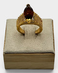 1980s Smoky Quartz Marquise Cut Solitaire Ring - Estate Sale (Great Condition)