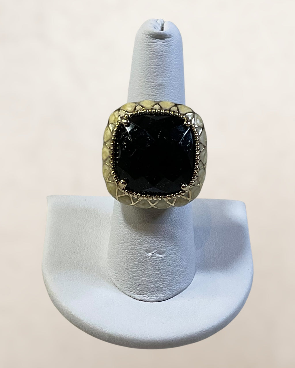 Vintage Joan Boyce Enamel Cocktail Ring - Estate Sale (Great Condition)