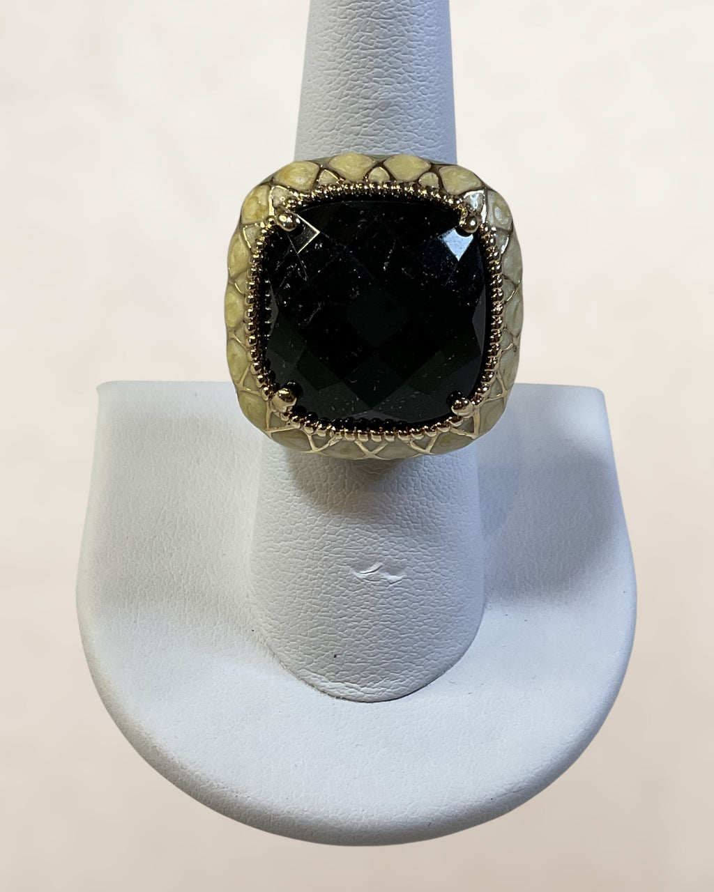 Vintage Joan Boyce Enamel Cocktail Ring - Estate Sale (Great Condition)