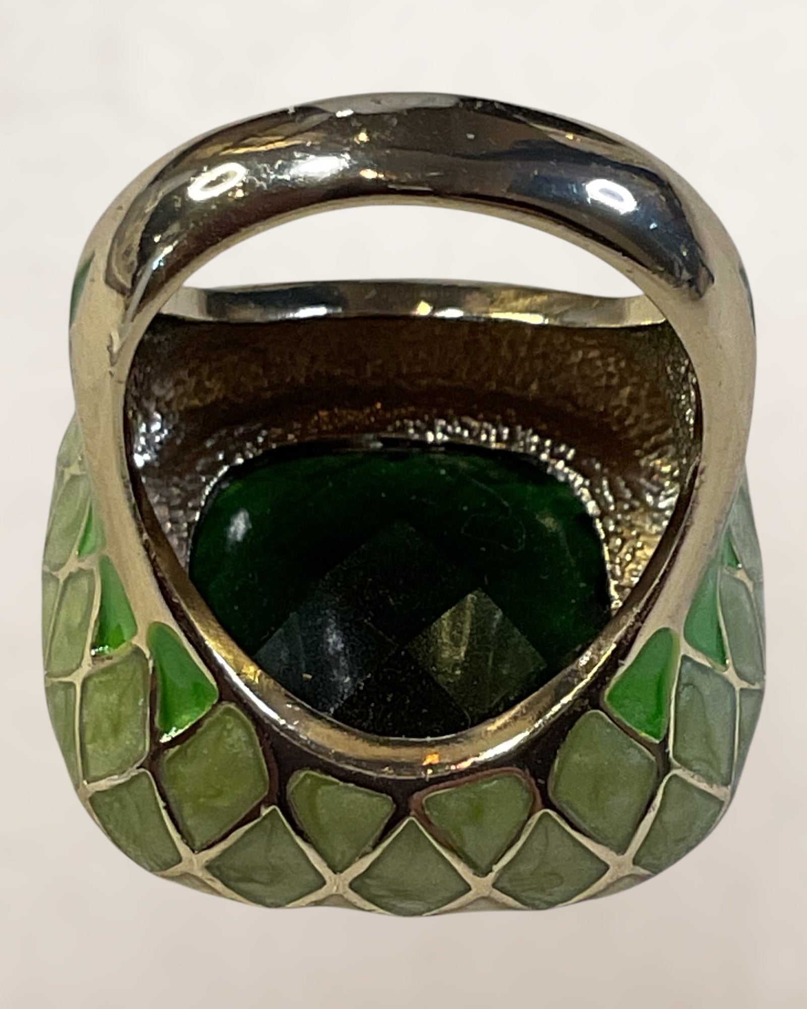 Vintage Joan Boyce Enamel Cocktail Ring - Estate Sale (Great Condition)