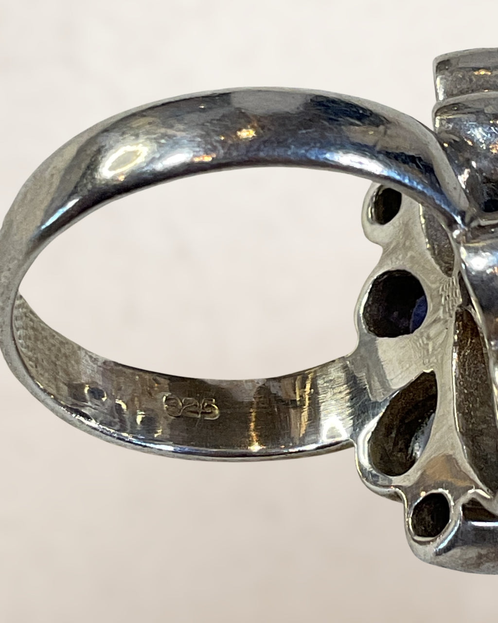 Arya Sterling Silver Gemstone Ring with Moonstone, Blue Topaz, & Amethyst Ring