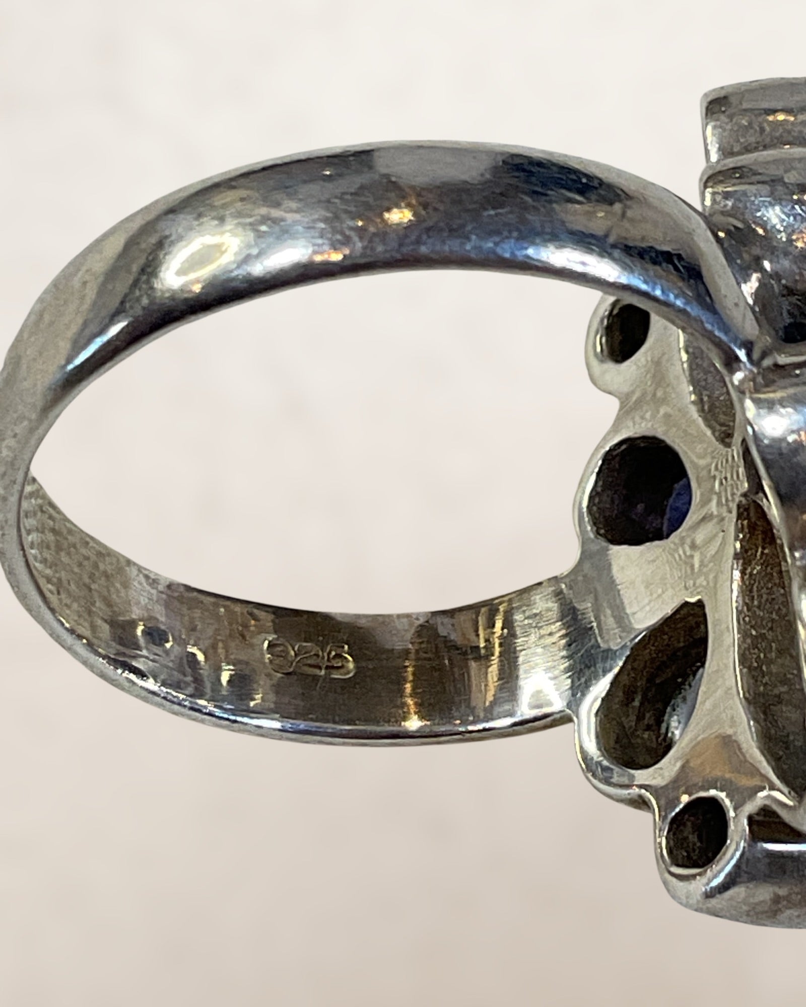 Arya Sterling Silver Gemstone Ring with Moonstone, Blue Topaz, & Amethyst Ring