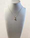 Gold over Sterling Diamond Pendant with an 18” Sterling Silver Chain - Estate Sale (Great Condition)