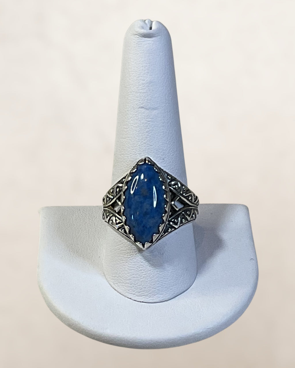 Carolyn Pollack Relios Denim Lapis Sterling Silver Ring - Estate Sale (Great Condition)