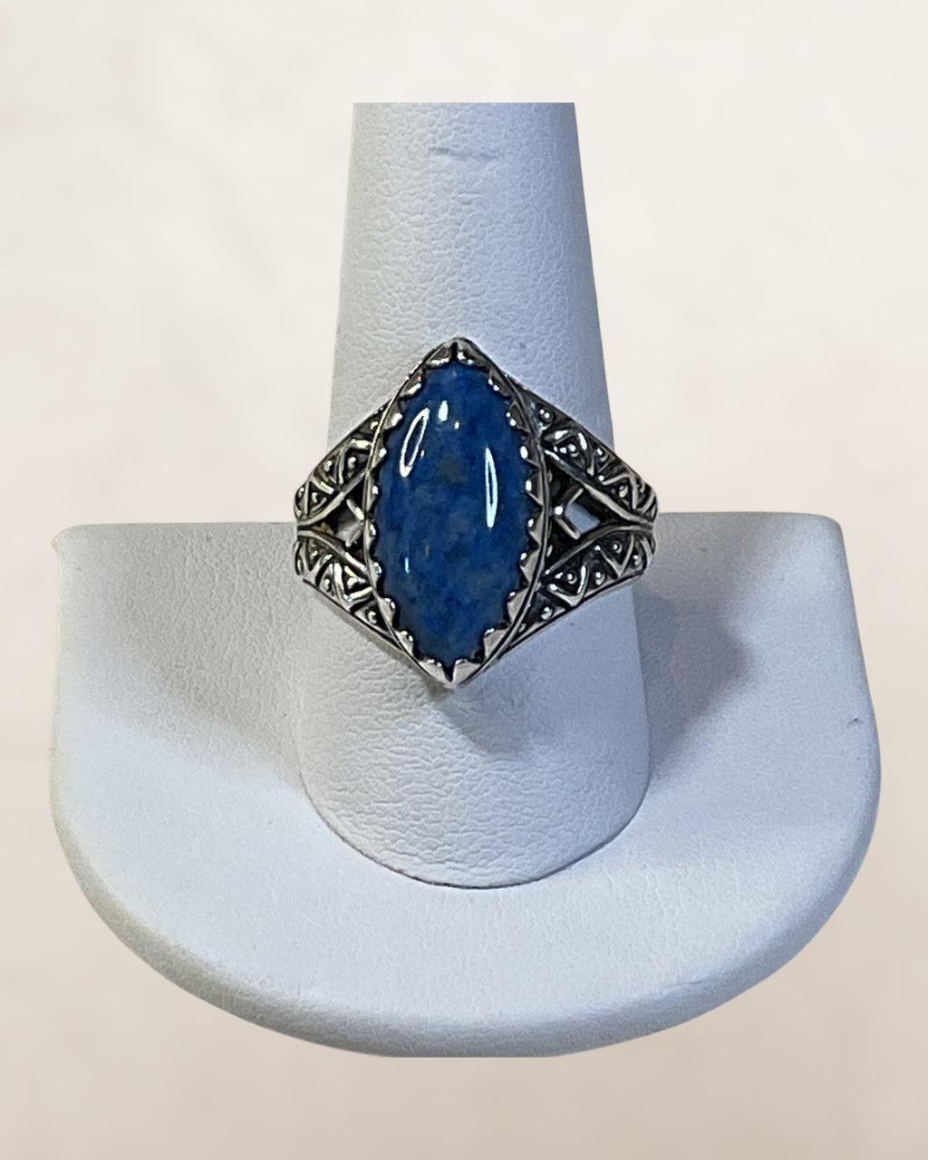 Carolyn Pollack Relios Denim Lapis Sterling Silver Ring - Estate Sale (Great Condition)