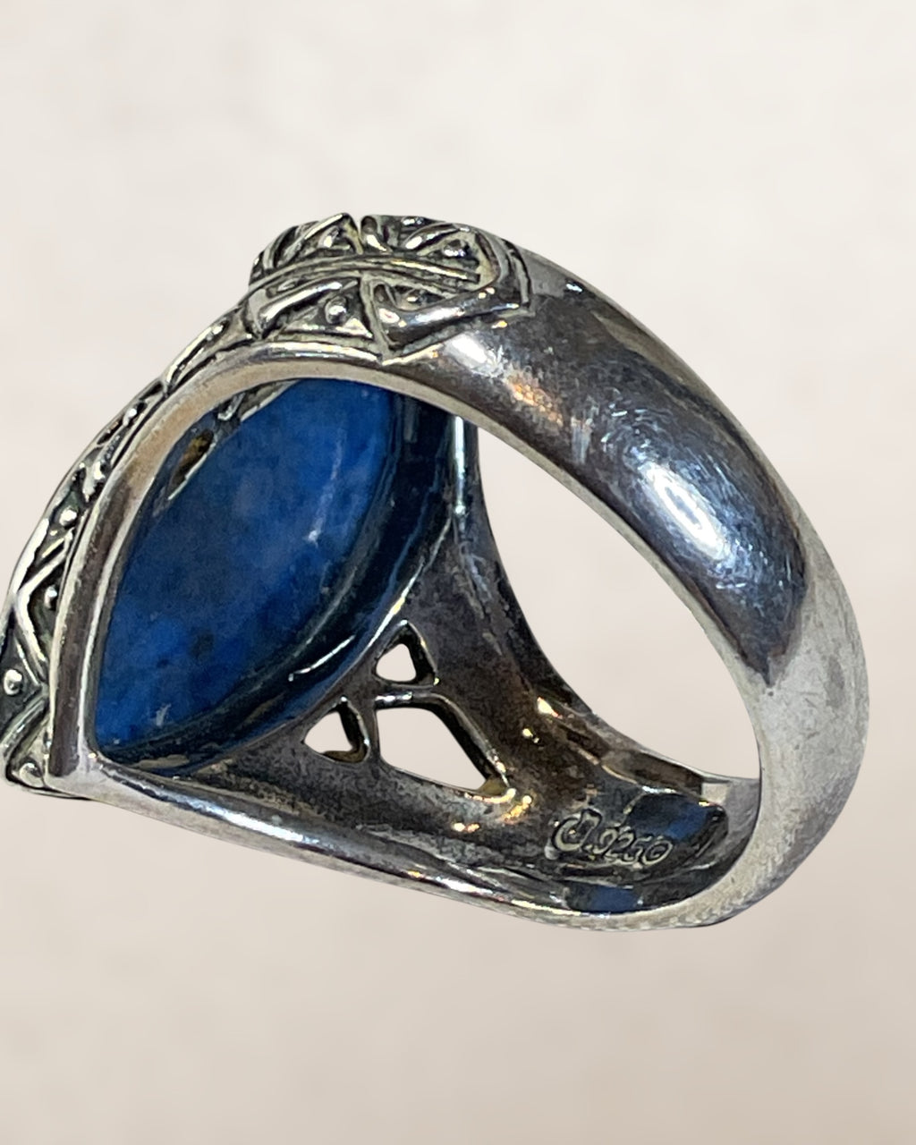 Carolyn Pollack Relios Denim Lapis Sterling Silver Ring - Estate Sale (Great Condition)