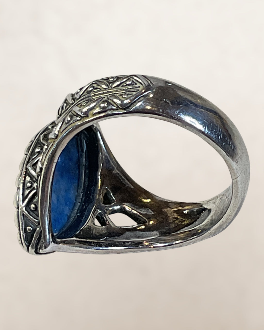 Carolyn Pollack Relios Denim Lapis Sterling Silver Ring - Estate Sale (Great Condition)