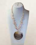 Mother of Pearl & Natural Pearl 20” +2” Extender Necklace - Estate Sale (Great Condition)