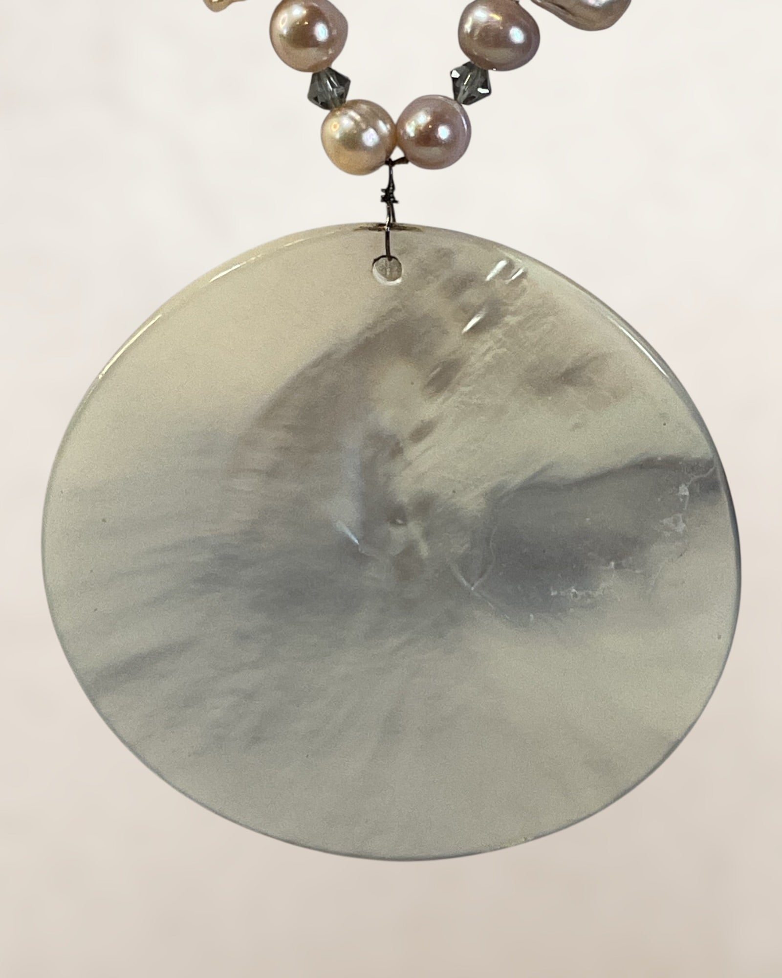 Mother of Pearl & Natural Pearl 20” +2” Extender Necklace - Estate Sale (Great Condition)