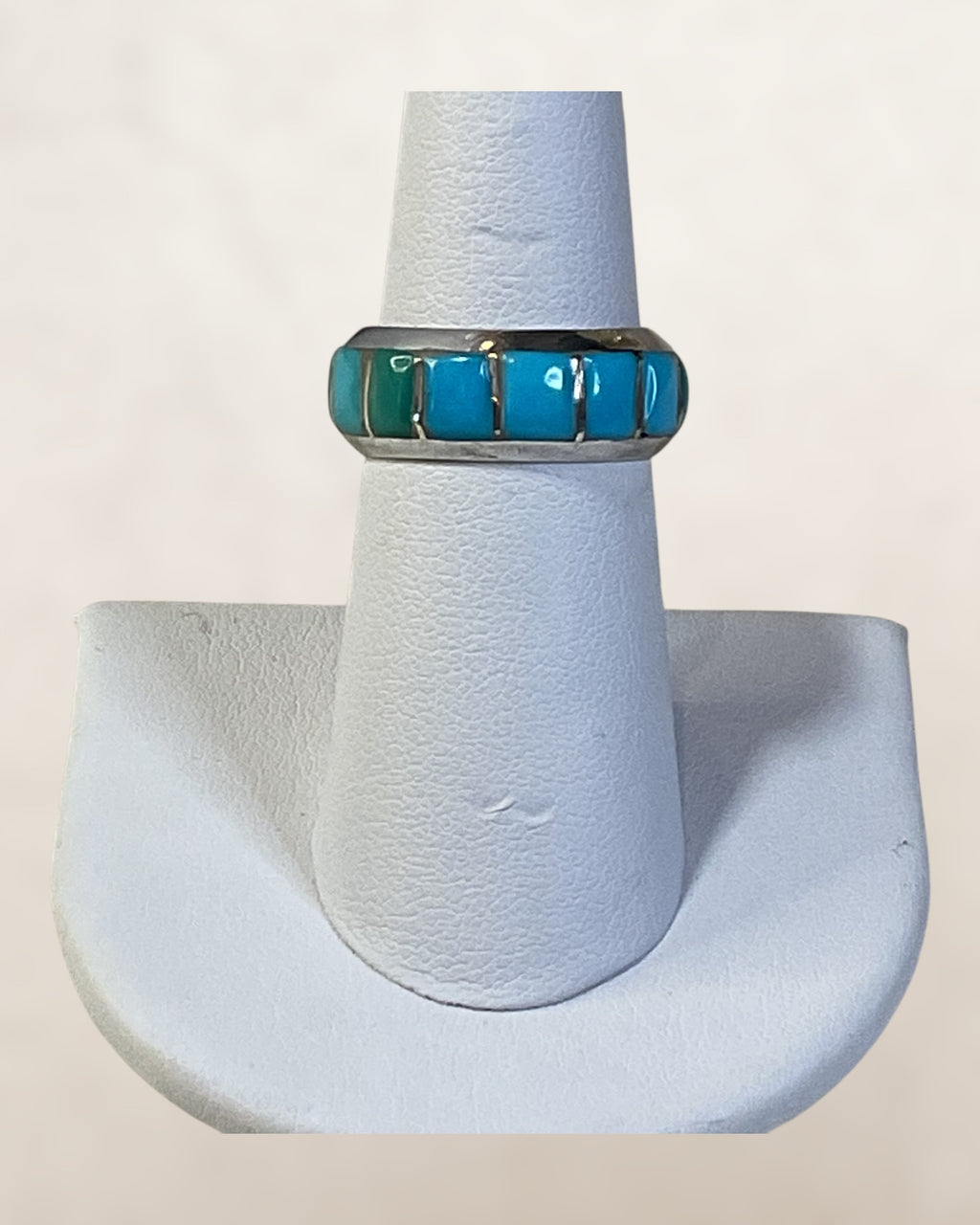 Sterling Silver Vintage Native Turquoise Ring - Estate Sale (Great Condition)