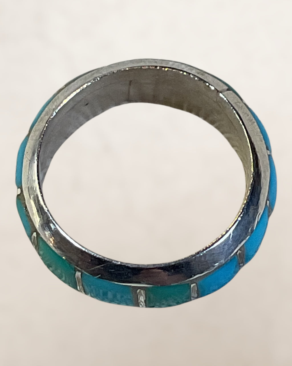 Sterling Silver Vintage Native Turquoise Ring - Estate Sale (Great Condition)