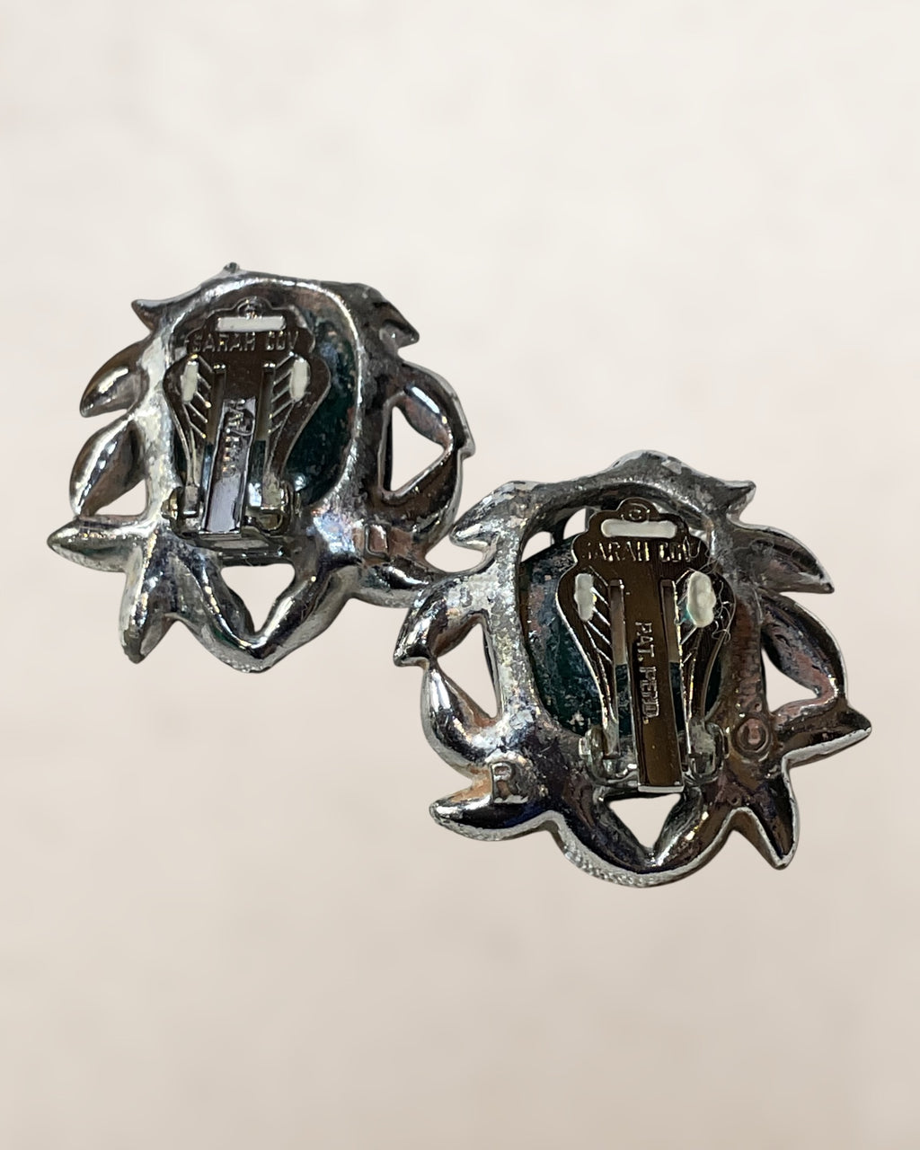 Vintage 1960 Sarah Coventry "Holiday Ice" Brooch & Earrings- Estate Sale (Great Condition)