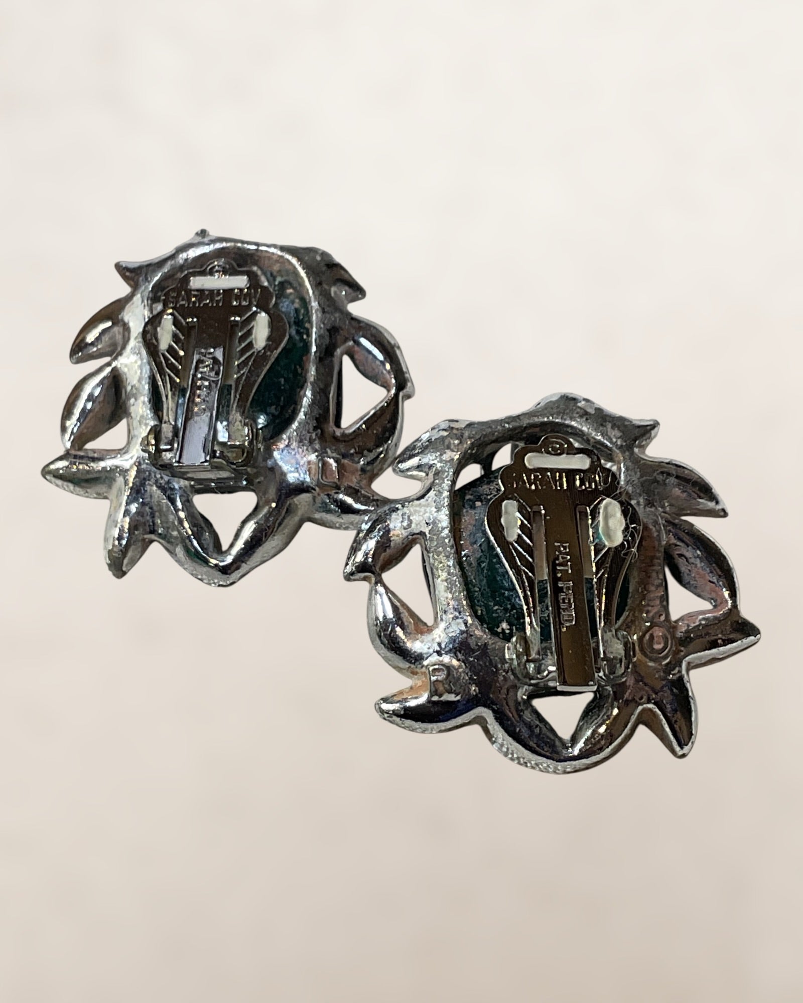 Vintage 1960 Sarah Coventry "Holiday Ice" Brooch & Earrings- Estate Sale (Great Condition)