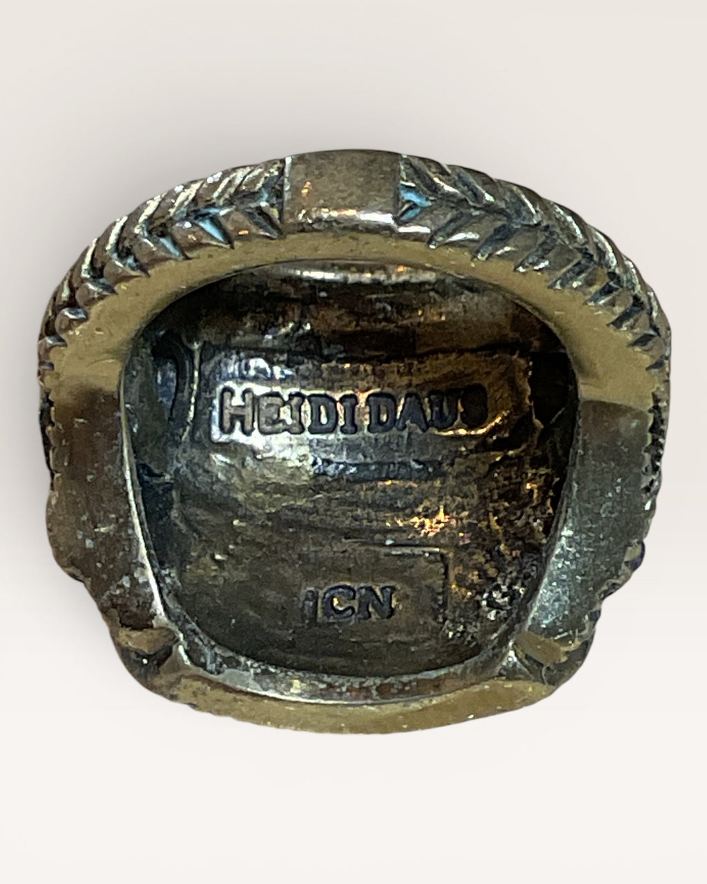 Heidi Daus Clear Baugettes & Tiny Rounds Full Pave Rows Cocktail Ring - Estate Sale (Great Condition)