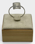 Sterling Silver ‘I Am Enough’ Square Inspirational Ring - Estate Sale (Great Condition)